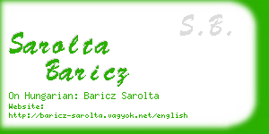 sarolta baricz business card